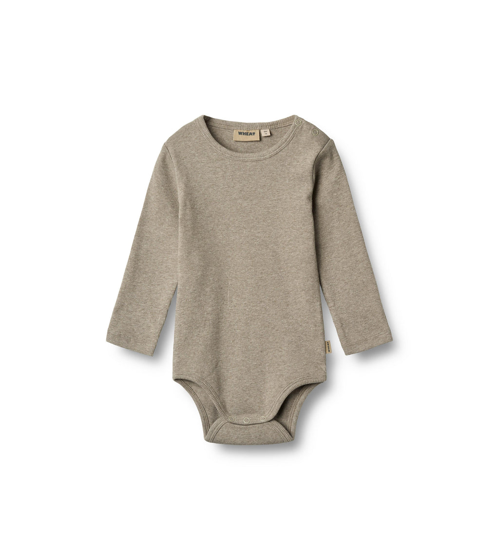 Body a maniche lunghe Spencer - Grigio ghiaia mélange