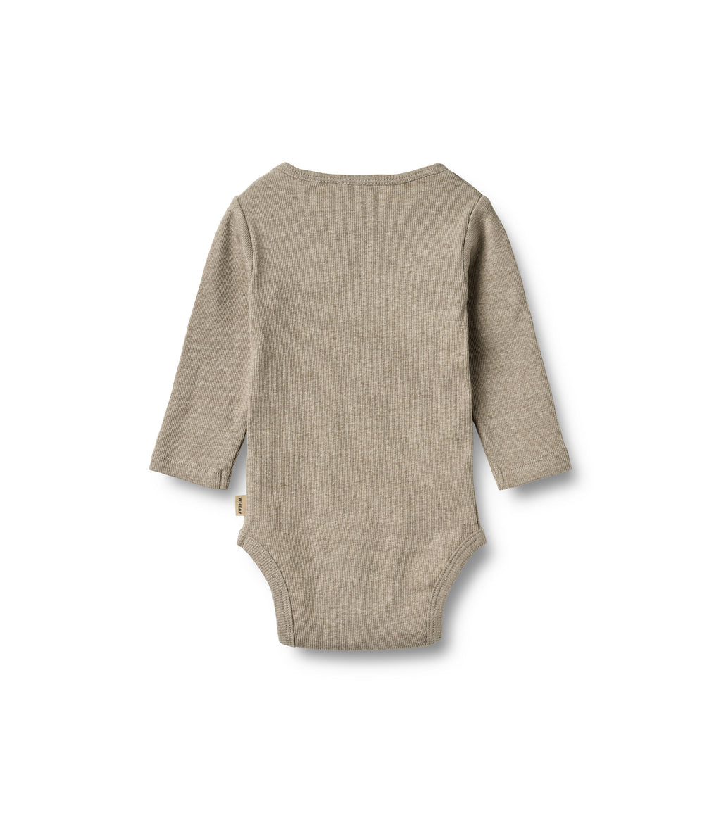 Body a maniche lunghe Spencer - Grigio ghiaia mélange