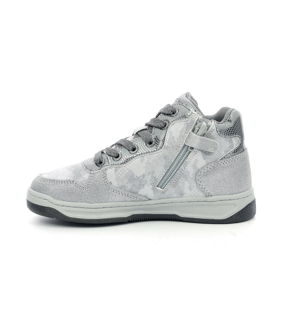 Kicklax High-Top Trainers - Silver - Children