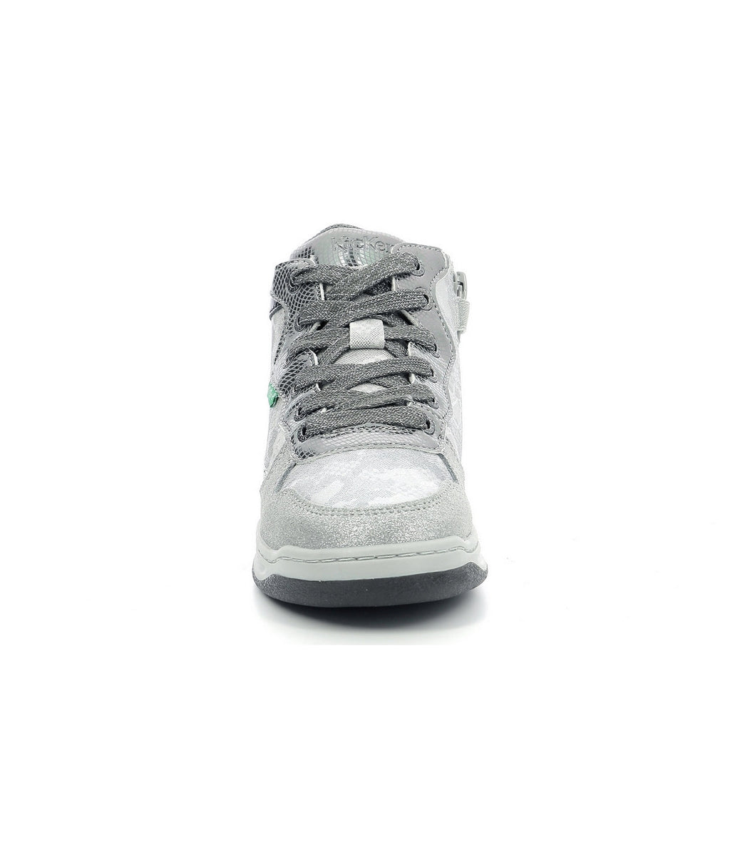 Kicklax High-Top Trainers - Silver - Children