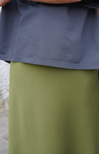 Alexandra Khaki Long Skirt
