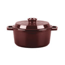 Cocotte En Fonte Ronde ‘Masseiron’ Merlot 25 X 11,5Cm - Bordeau / Noir