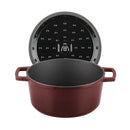 Cocotte En Fonte Ronde ‘Masseiron’ Merlot 25 X 11,5Cm - Bordeau / Noir