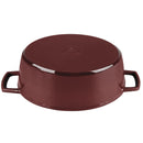 Cocotte En Fonte Ovalee ‘Masseiron’ Merlot 33 X 26 X 12,5Cm - Bordeau / Noir