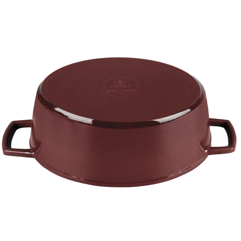 Cocotte En Fonte Ovalee ‘Masseiron’ Merlot 33 X 26 X 12,5Cm - Bordeau / Noir