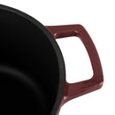 Cocotte En Fonte Ovalee ‘Masseiron’ Merlot 33 X 26 X 12,5Cm - Bordeau / Noir