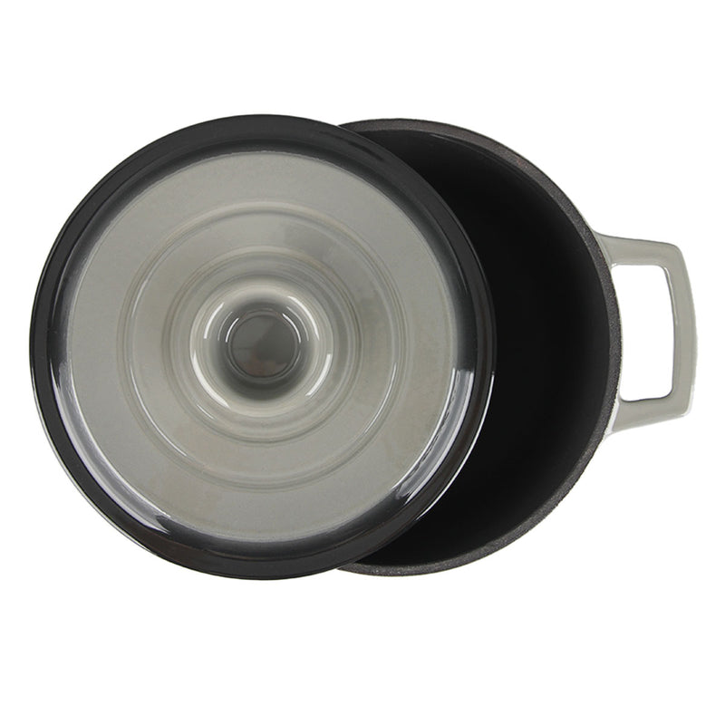 Cocotte En Fonte Ronde ‘Masseiron’ Ardoise 20X10Cm - Gris / Noir