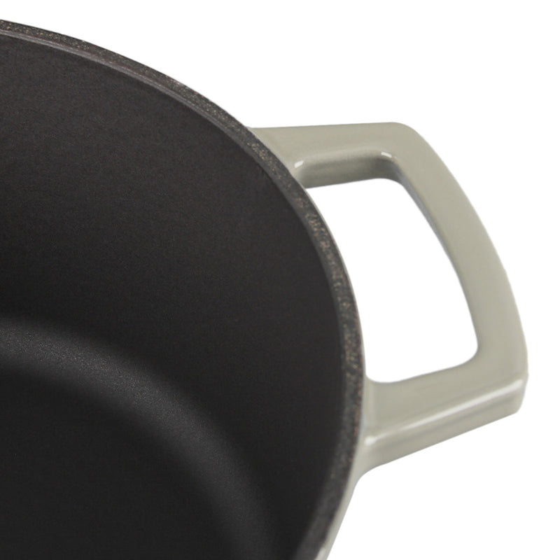 Cocotte En Fonte Ronde ‘Masseiron’ Ardoise 20X10Cm - Gris / Noir