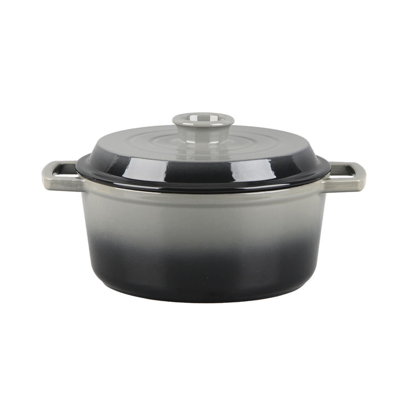 Cocotte En Fonte Ronde ‘Masseiron’ Ardoise 25 X 11,5Cm - Gris / Noir
