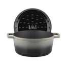 Cocotte En Fonte Ronde ‘Masseiron’ Ardoise 25 X 11,5Cm - Gris / Noir