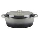 Cocotte En Fonte Ovale ‘Masseiron’ Ardoise 33 X 26 X 12,5Cm - Gris / Noir