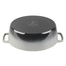 Cocotte En Fonte Ovale ‘Masseiron’ Ardoise 33 X 26 X 12,5Cm - Gris / Noir