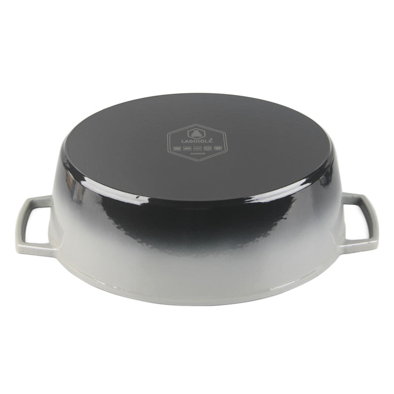 Cocotte En Fonte Ovale ‘Masseiron’ Ardoise 33 X 26 X 12,5Cm - Gris / Noir