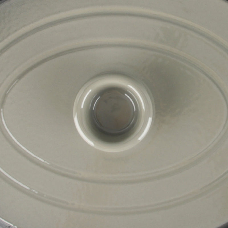 Cocotte En Fonte Ovale ‘Masseiron’ Ardoise 33 X 26 X 12,5Cm - Gris / Noir