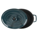 Cocotte En Fonte Ovale ‘Masseiron’ Emeraude 33 X 26 X 12,5Cm - Bleu / Noir
