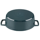 Cocotte En Fonte Ovale ‘Masseiron’ Emeraude 33 X 26 X 12,5Cm - Bleu / Noir