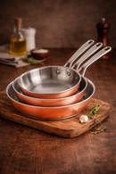 Set De 3 Poêles En Acier Inoxydable Triply - Cuivre