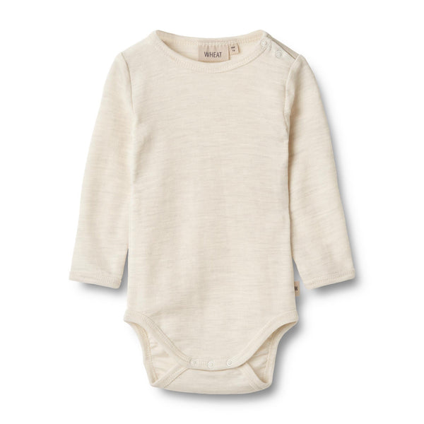 Body En Laine À Manches Longues Lucca - Eggshell Melange - Bébé