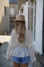 Blouse Brodée Sandy - Crème