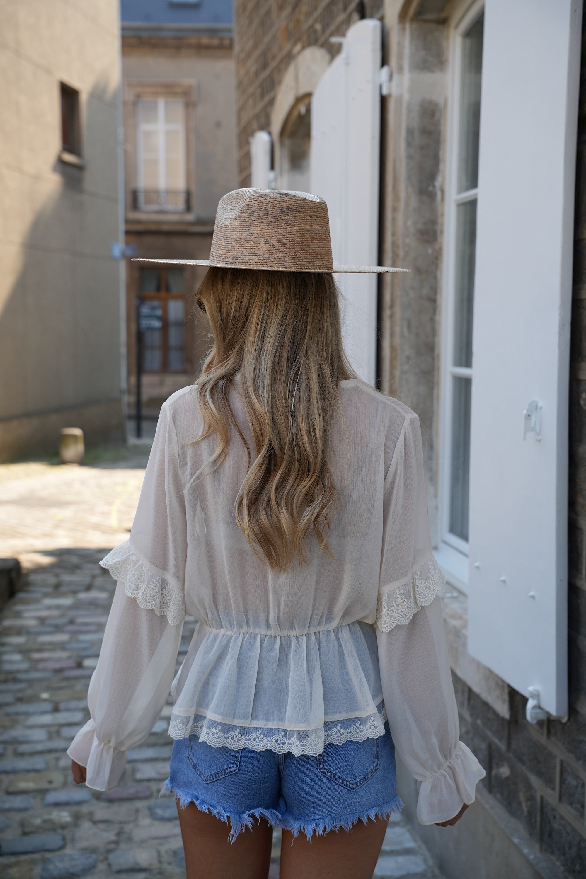 Blouse Brodée Sandy - Crème