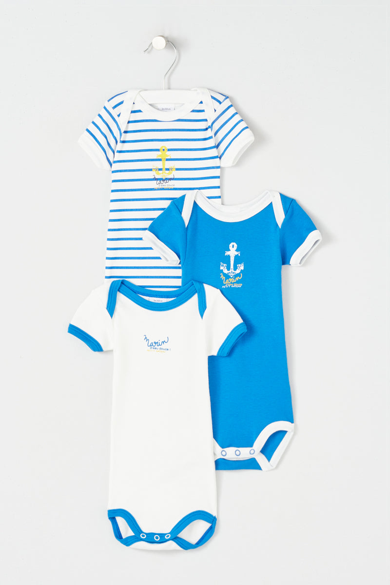 Bodies - Azul y Blanco - Bebé Niña