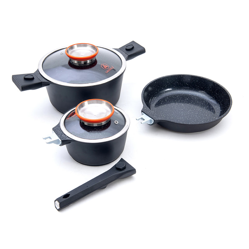 Set De 8 Pièces 24Cm 'Alizée Minimax' - Noir