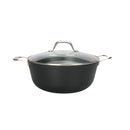 Airiron Set De 9Pcs Indépendante - Casserole 16Cm - Casserole 18Cm Avec Son Couvercle - Sauteuse 24Cm Avec Son Couvercle - Faitout 24Cm Avec Son Couvercle - Poêle 24Cm - Poêle 28Cm - Noir