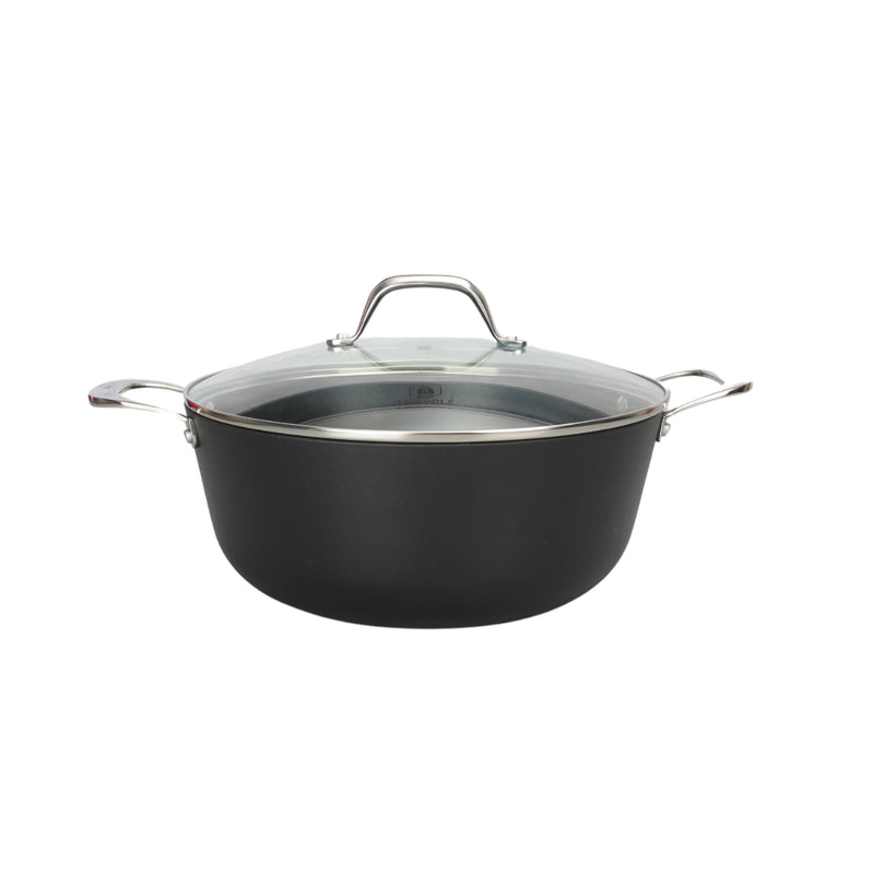 Airiron Set De 9Pcs Indépendante - Casserole 16Cm - Casserole 18Cm Avec Son Couvercle - Sauteuse 24Cm Avec Son Couvercle - Faitout 24Cm Avec Son Couvercle - Poêle 24Cm - Poêle 28Cm - Noir