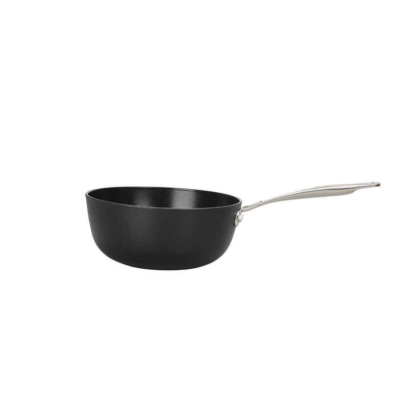 Airiron Set De 9Pcs Indépendante - Casserole 16Cm - Casserole 18Cm Avec Son Couvercle - Sauteuse 24Cm Avec Son Couvercle - Faitout 24Cm Avec Son Couvercle - Poêle 24Cm - Poêle 28Cm - Noir