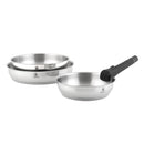3 Poêles Amovible 'Réactif' Inox 20/24/28 Cm Induction - Argent