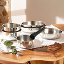 Set 7 Pièces Amovible 'Réactif' Inox Induction - Argent