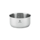 Set 10 Pièces Amovible'Réactif' Inox Anti-Adhésif Céramique Ck2 Greblon® Induction - Argent