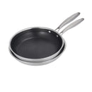Set De 2 Poêles 24/28Cm Triplex 'Blacksteel' - Argenté