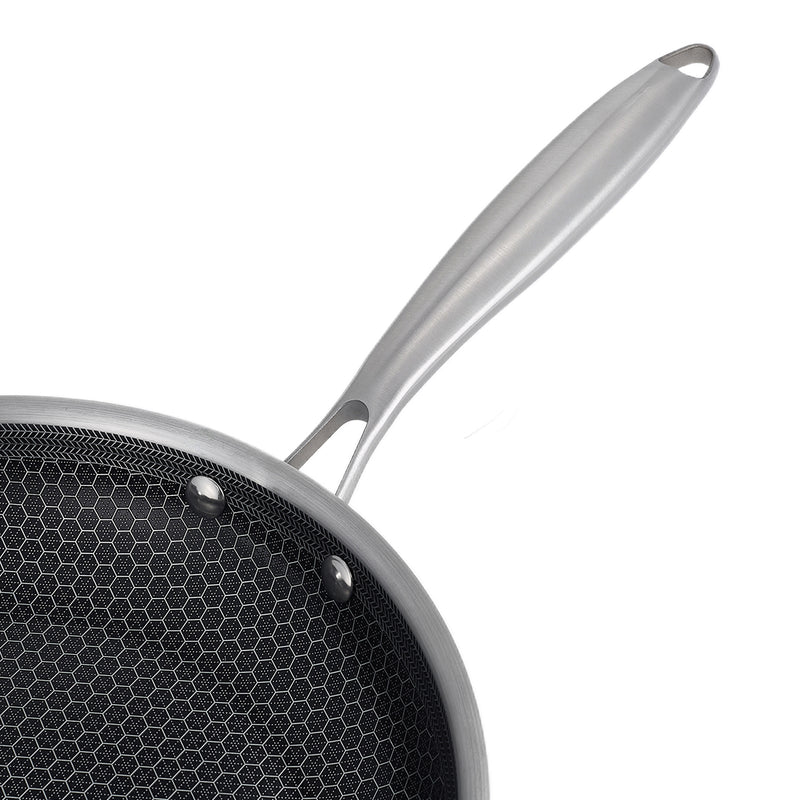 Set De 2 Poêles 24/28Cm Triplex 'Blacksteel' - Argenté