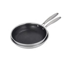 Blacksteel - Gam'Hotel - Set da 2 padelle a tre strati - 24/28 cm - Argentato