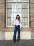 Gaia white mohair and wool knit