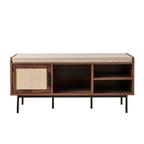 Jetson - 1 Door Bench - Fabric & Walnut