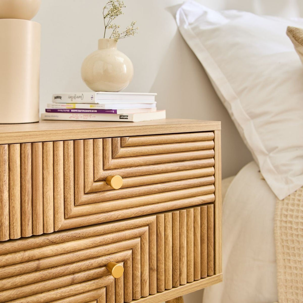 Eden - Bedside table with 2 drawers - Laminated