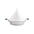 Tagine Con Tapa De Cerámica - Acero Inoxidable - Blanco