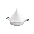 Tagine Con Tapa De Cerámica - Acero Inoxidable - Blanco