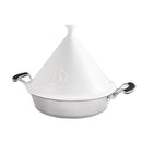 Tajine Inox Avec Couvercle En Céramique 18/8 28,5Cm - Blanc