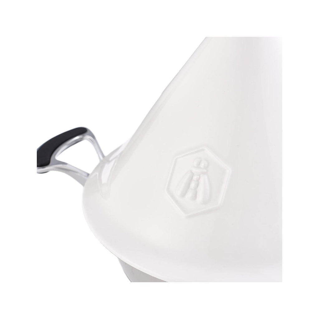 Tagine Con Tapa De Cerámica - Acero Inoxidable - Blanco
