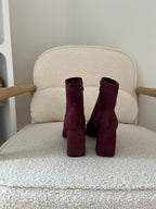 Bottines En Suédine Mia Bordeaux