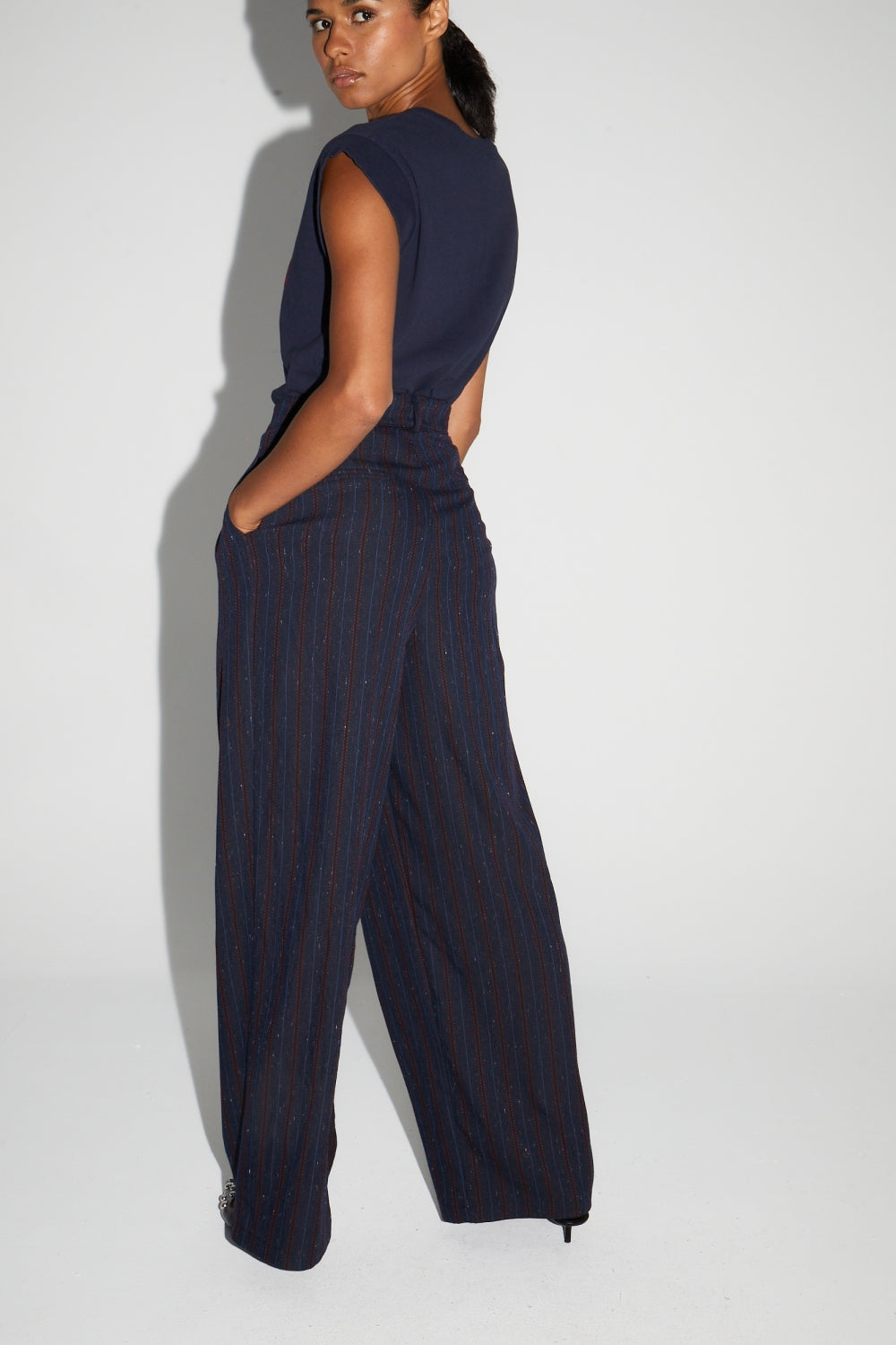 Pantalon Astrid Héritage Navy Fabriqué En Italie