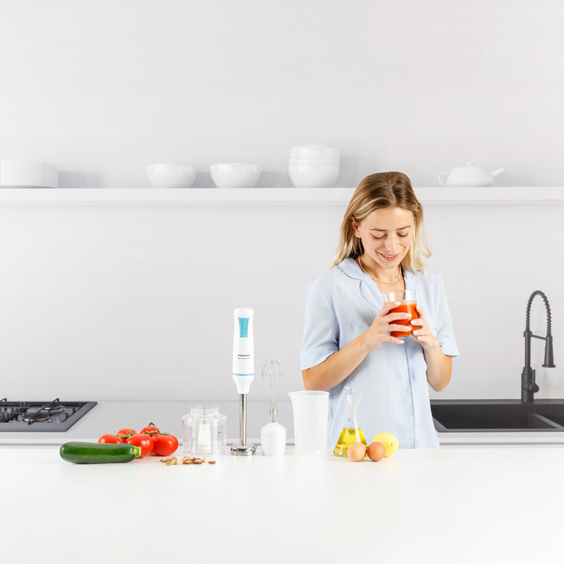 Robot 1000 Plus Stainless Steel Hand Blender - White