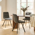 Chilli - Set of 4 Padded Chairs - Anthracite Grey Mottled Fabric
