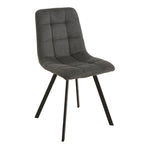 Chilli - Set of 4 Padded Chairs - Anthracite Grey Mottled Fabric