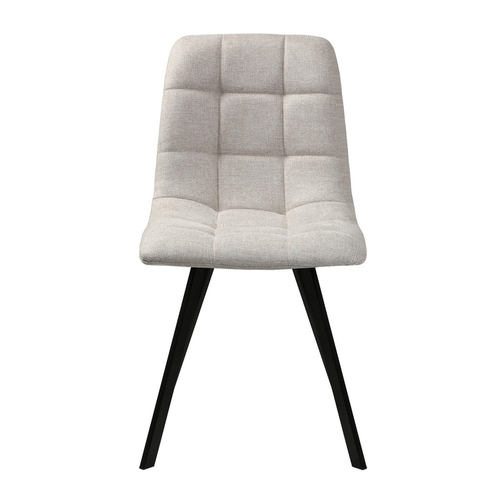 Chilli - Lote De 4 Sillas Acolchadas - Tejido Jaspeado Beige