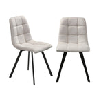 Chilli - Lote De 4 Sillas Acolchadas - Tejido Jaspeado Beige