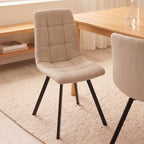 Chilli - Lote De 4 Sillas Acolchadas - Tejido Jaspeado Beige